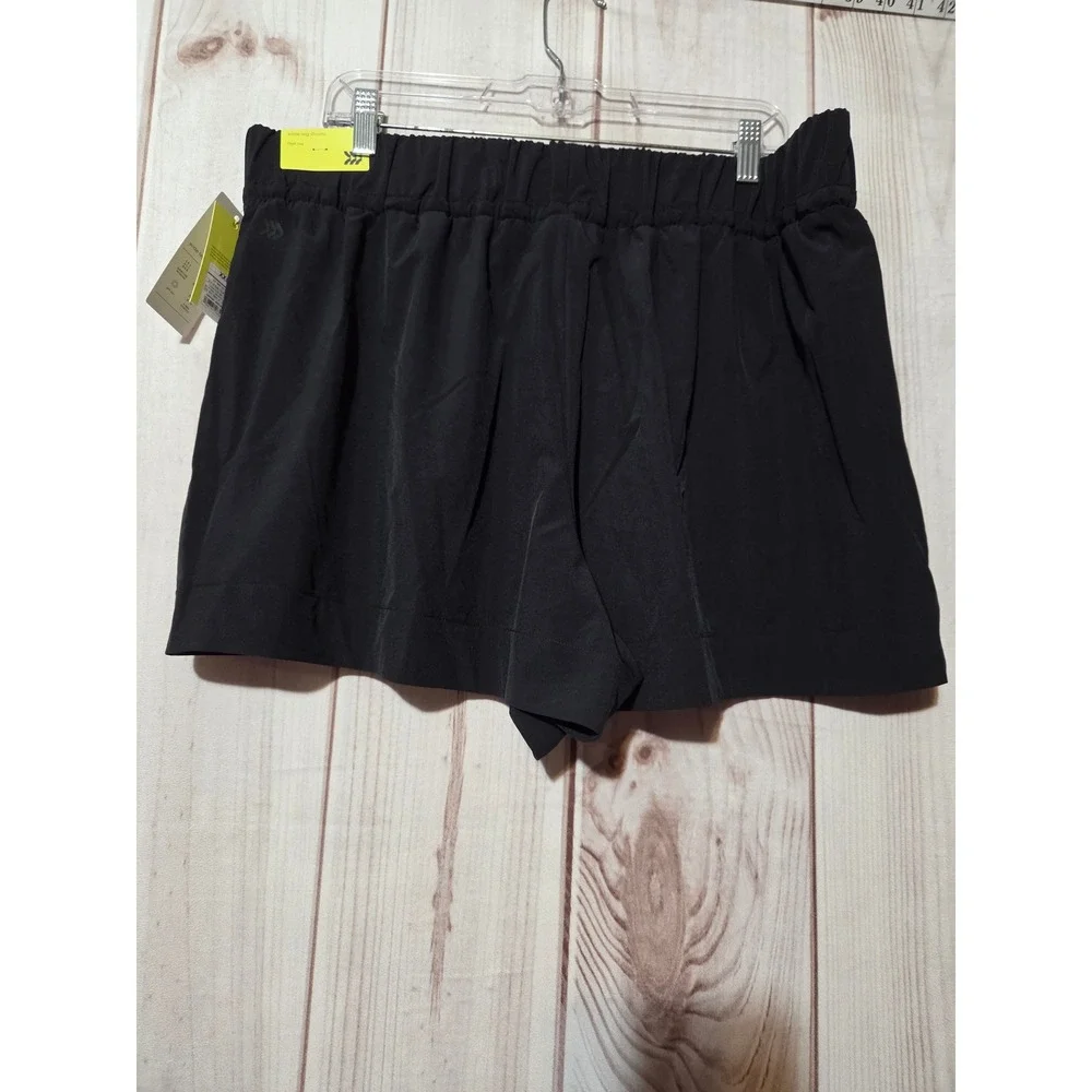 All in Motion Women High Rise Wide Leg Short Black XXL UPF 50+ Moisture Wicking